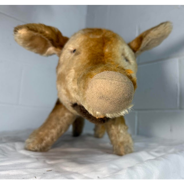 Large Vintage Handmade German Steiff Mohair Dalle Boar Pig Stuffed Animal 23 In. For Sale - Image 16 of 16