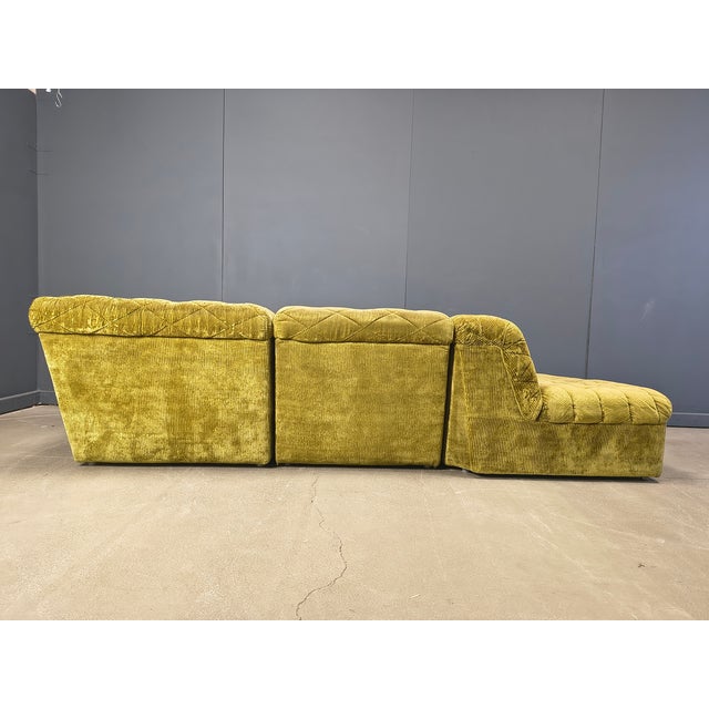 Vintage Velvet Modular Sofa from Laauser, 1970s, Set of 3, in Flawless conditions. Designed 1970 to 1979