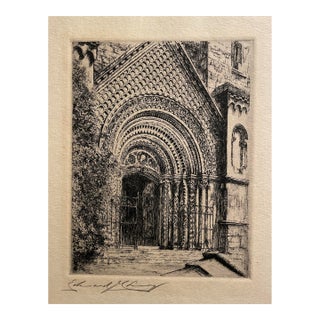 1920s Edward Cherry University of Toronto Architectural Etching For Sale