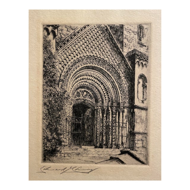 1920s Edward Cherry University of Toronto Architectural Etching For Sale