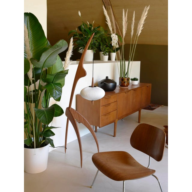 Large 21st Century Rispal 'Praying Mantis' Sculptural Floor Lamp in Mahogany For Sale - Image 9 of 12