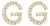 10K Yellow Gold 1/10 Cttw Diamond 'G' Initial Stud Earring For Sale