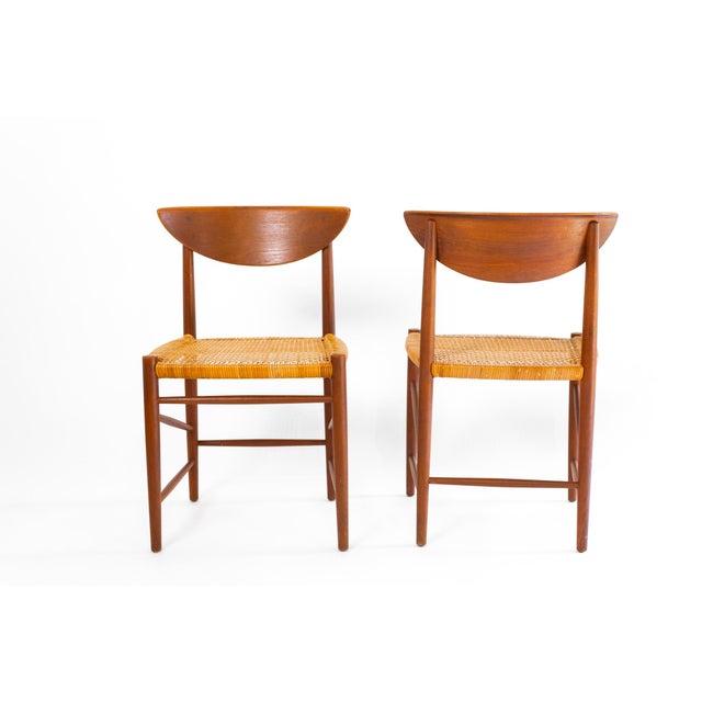 Cinnamon Set of Model 317 Dining Chairs by Peter Hvidt & Orla Mølgaard Nielsen For Sale - Image 8 of 9