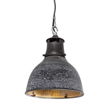 Mottled Prismatic Pendant Lamp from Holophane, 1940s For Sale