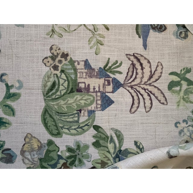 G P & J Baker X Kit Kemp bp11058.3.0 Knight's Tale Sage/Blue Fabric 5 Yards For Sale In Raleigh - Image 6 of 9