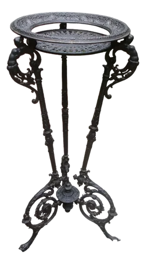 Antique Historicist Flower Stand in Cast Iron