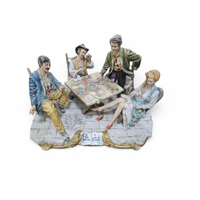 Large Porcelain Figural Group from Capodimonte, 1950 For Sale - Image 3 of 10