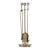 Hollywood-Regency Style Brass Fireplace Tool Set With Seashell Handles and Pan For Sale
