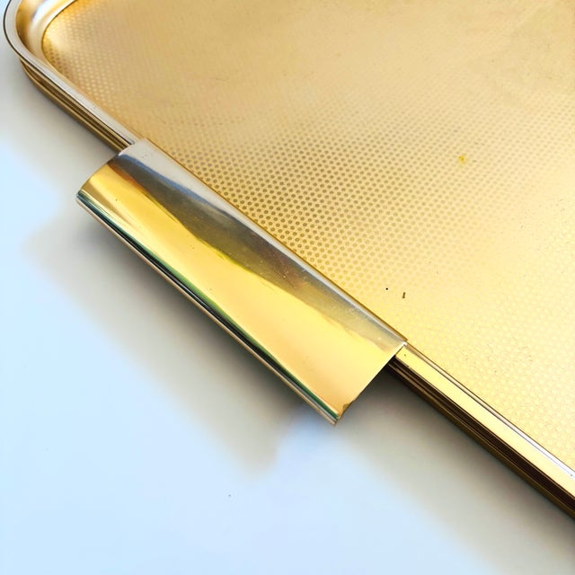 Gold Large MCM Gold Aluminum Tray by Woodmet Limited, England For Sale - Image 8 of 14
