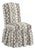 Ruffle Camel Back Dining Chair in Linny Ikat Brown For Sale