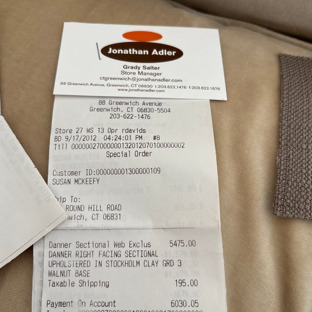 Wood Jonathan Adler Sectional For Sale - Image 7 of 7