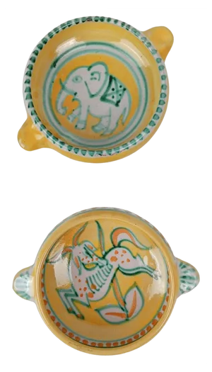 Italian Handmade Bowls in Vietri Ceramic by Vincenzo Pinto, 1950s, Set of 2