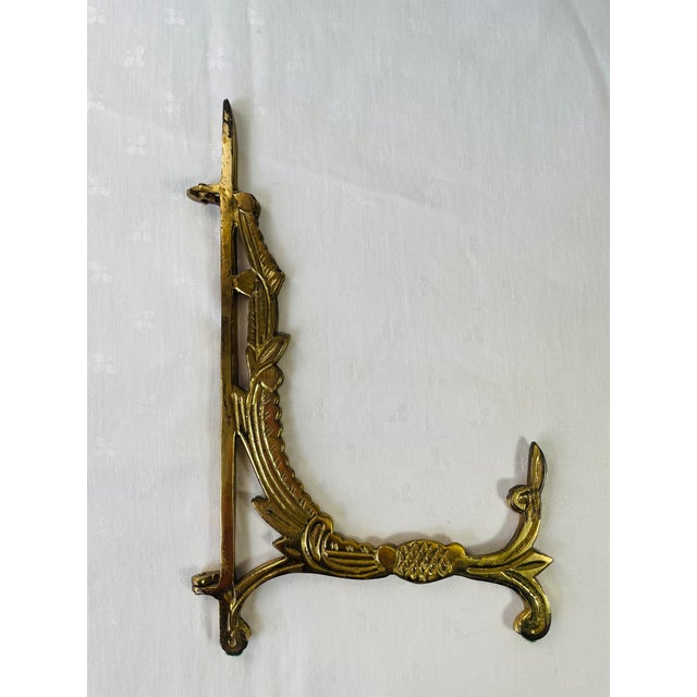 Vintage Large Brass Easel Stand For Sale In New York - Image 6 of 12