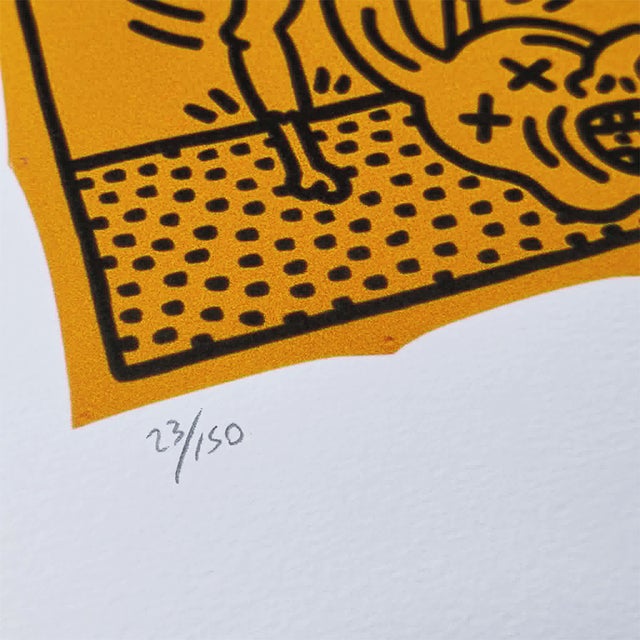 After Keith Haring, Figurative Composition, 1990s, Limited Edition Lithograph For Sale - Image 4 of 8