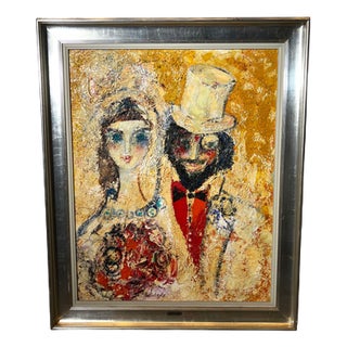 Henry Roland, Large Expressionist Composition, Oil on Canvas For Sale