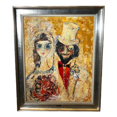 Henry Roland, Large Expressionist Composition, Oil on Canvas For Sale