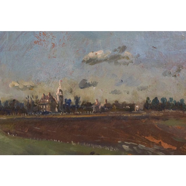 Carolyn C. Sergeant, Landscape in Dover, 1967, Oil on Board, Framed For Sale - Image 3 of 10