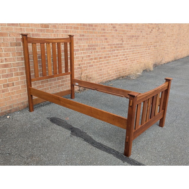 Lexington Cherry Wood Twin Size Bedframe For Sale - Image 14 of 15