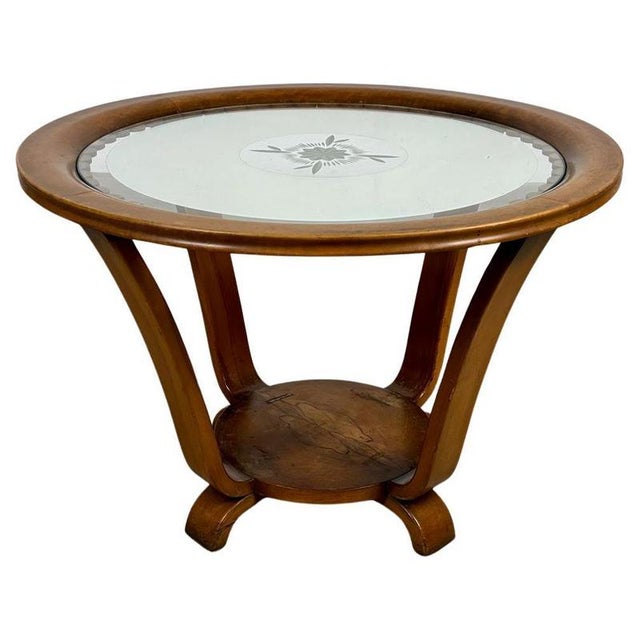 Art Deco Glass and Mirror Top Coffee Table, 1940s For Sale - Image 10 of 10