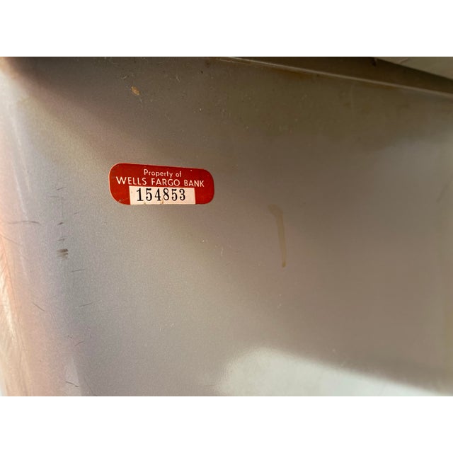 Cole Steel Vintage Mid Century Modern Metal Tanker Desk For Sale - Image 4 of 10