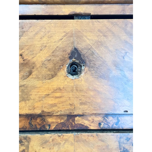 Tan Mid 19th Century French Louis Philippe Walnut Marble Top Dresser For Sale - Image 8 of 10