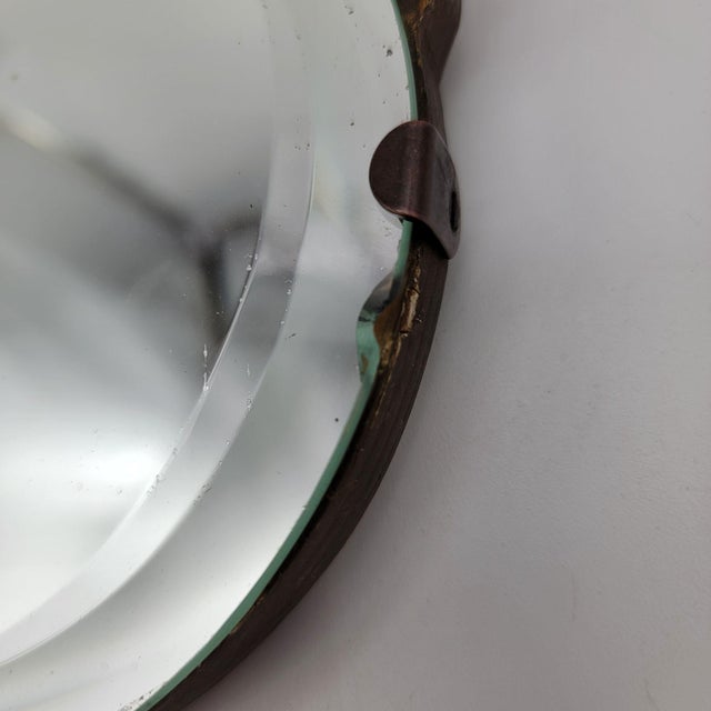 Pink Antique Barbola Vanity Dresser Mirror With Flowers For Sale - Image 8 of 8