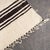 Vintage Berber Bold Monochrome Stripe Hanbel Rug For Sale - Image 3 of 7