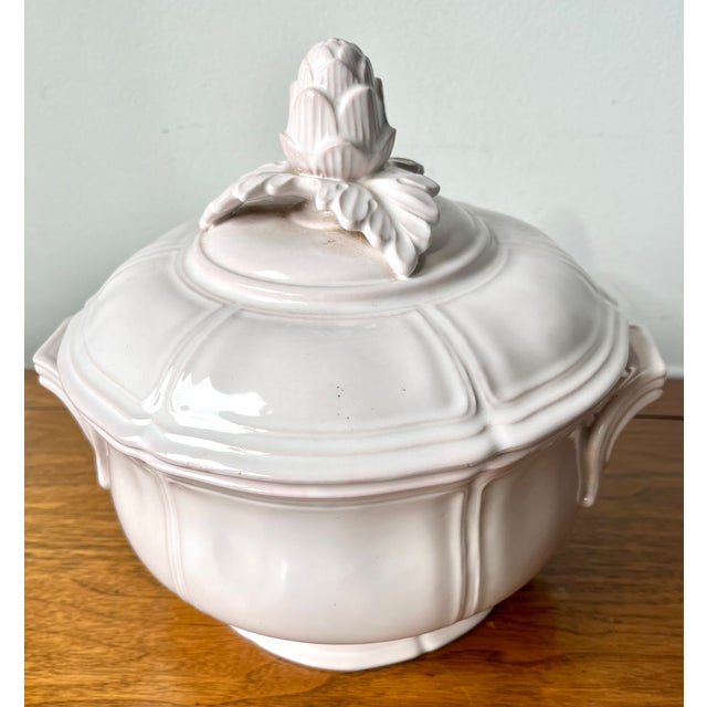 Ceramic Vintage Motton Faience-8 Place Settings & Serving-106 Pieces-France For Sale - Image 7 of 12