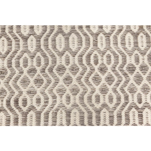 Gray Modern Chessboard Pattern Flat-Weave Wool Rug by Doris Leslie Blau For Sale - Image 8 of 10