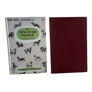 1952 Poodles and the Miniature Poodle Dog Books Set/2 For Sale