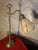Vintage Adjustable Desk Lamp with Marbled Opaline Shade and Brass, 1920 For Sale - Image 4 of 8