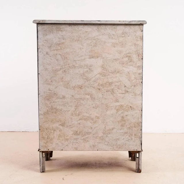 Gray Distressed Chest of 4 Drawers For Sale - Image 8 of 10