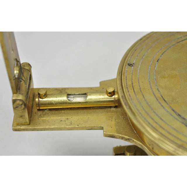 Vintage Victorian Ash & Son Makers Brass Maritime Ship Compass Birmingham Cover For Sale - Image 14 of 18