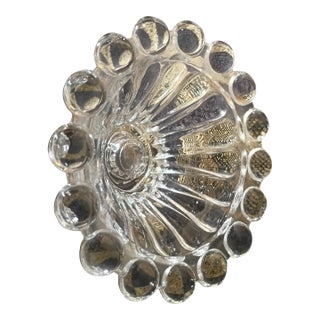 Antique Clear Pressed Glass Hobnail Toothpick Holder / Small Vase For Sale