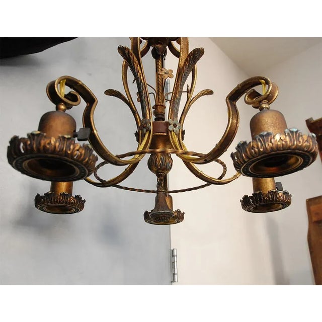 American Bronze Light Fixtures - A Pair For Sale - Image 10 of 10