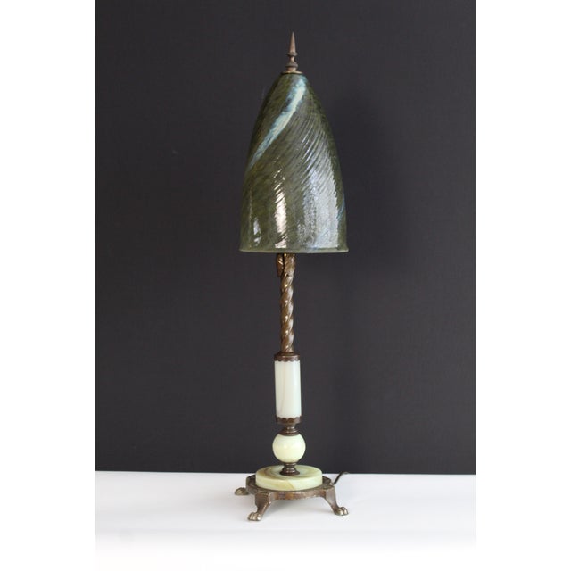 Early 20th Century Tiffany Style Table Lamp For Sale In Miami - Image 6 of 13