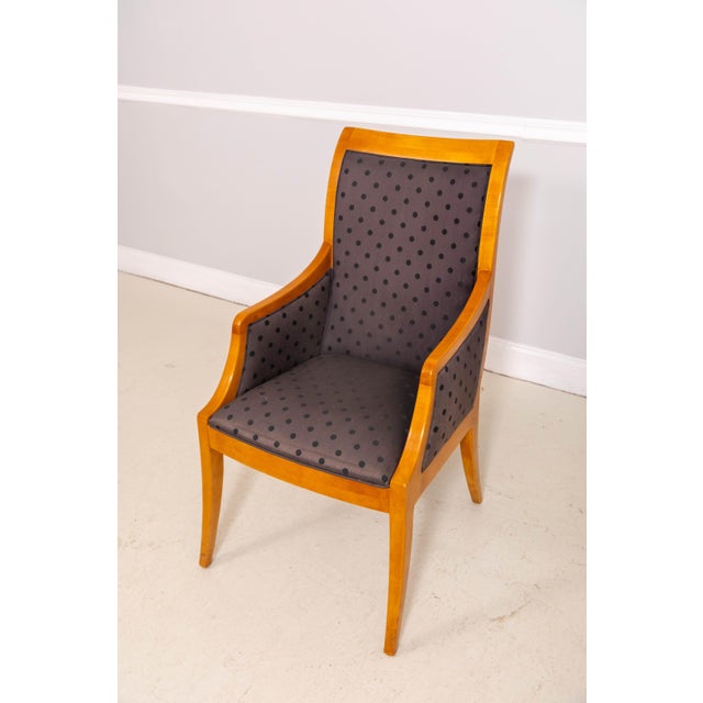 Set of 8 Hickory White Biedermeier Style Dining Room Chairs For Sale - Image 11 of 18