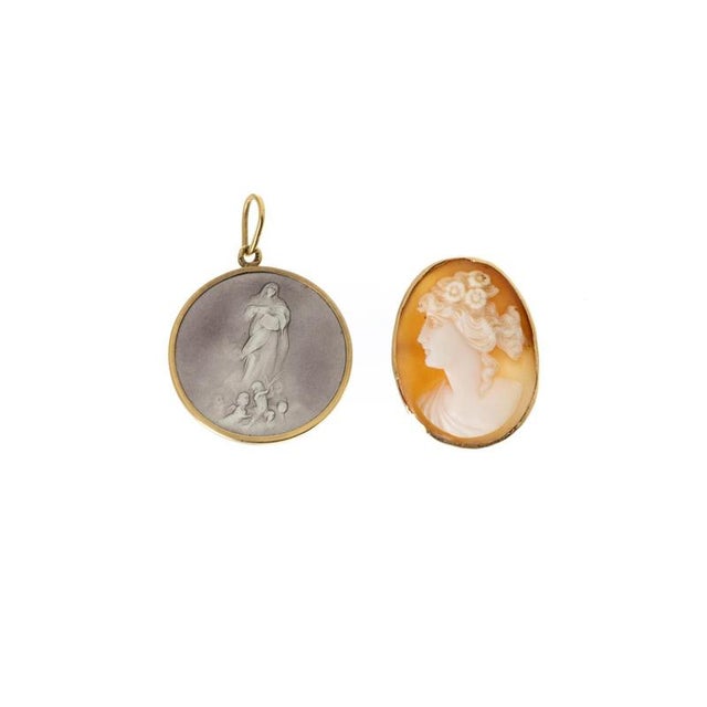 Pendants in 19.2k Gold, 19th Century, Set of 2 For Sale - Image 6 of 6