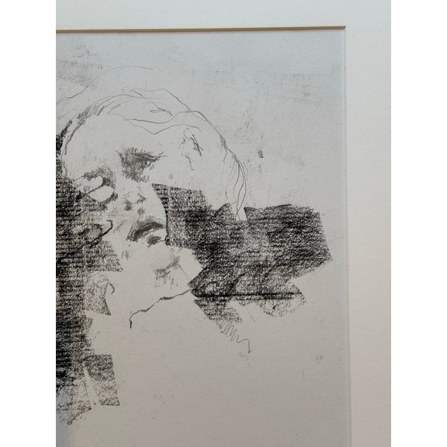 Figurative Late 20th Century Female Portrait Charcoal on Paper For Sale - Image 3 of 9