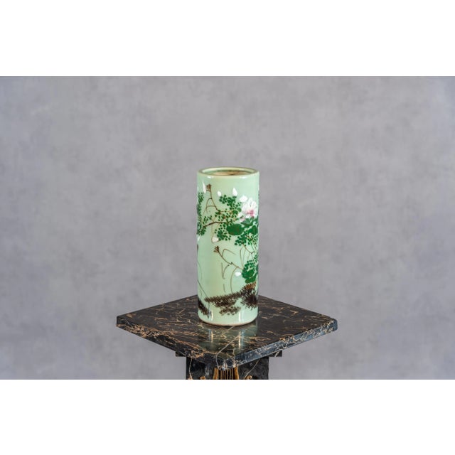 Celadon Tall 20th Century Celadon Vase For Sale - Image 8 of 8