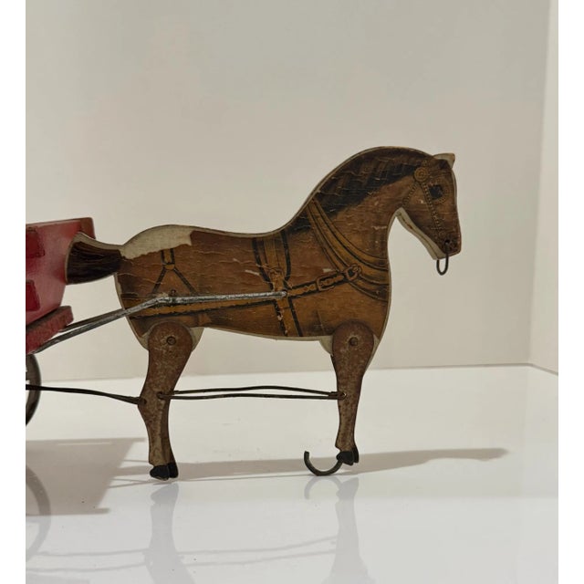 Antique Folk Art 1911 Gibbs Toy Co "Pacing Joe" Pull Toy Horse For Sale In Atlanta - Image 6 of 9