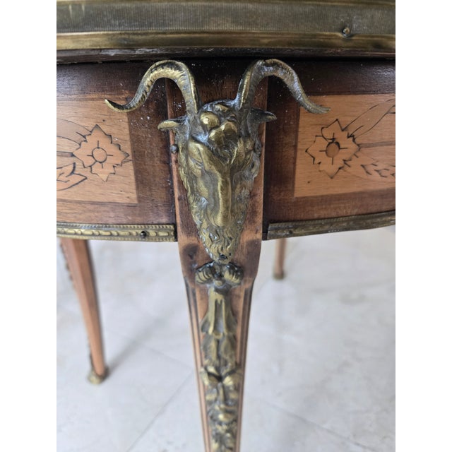 Antique French Bronze & Marble Coffee Table W Rams Heads For Sale - Image 13 of 13