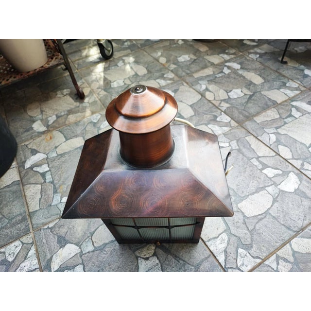 Metal Vintage Wall Lamp in Copper, 1970s For Sale - Image 7 of 8