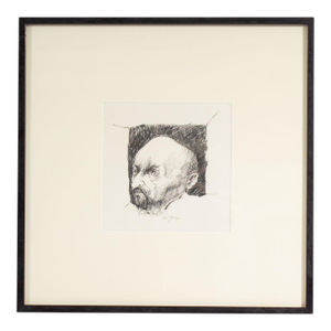 1965 Charcoal Portrait Drawing by James L. Bruch