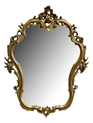 Large Rococo Style Gilt Wall Mirror, 1960