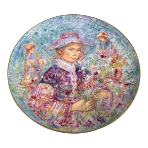 Circa 1977 Edna Hibel "Flower Girl of Provence" Limited Edition Collector's Plate