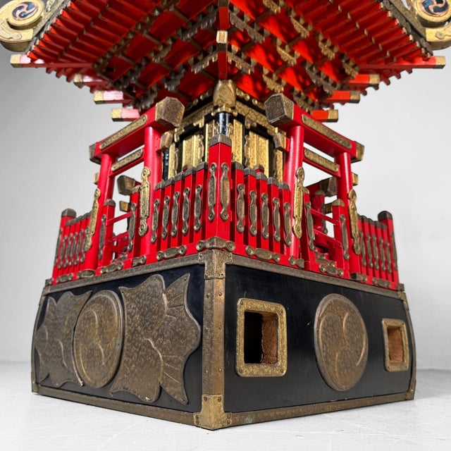 Metal Japanese Mikoshi Portable Shinto Shrine, 1920s For Sale - Image 7 of 18