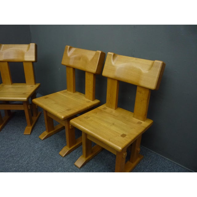 Oak Dining Chairs, 1980s Set of 5 For Sale - Image 6 of 16