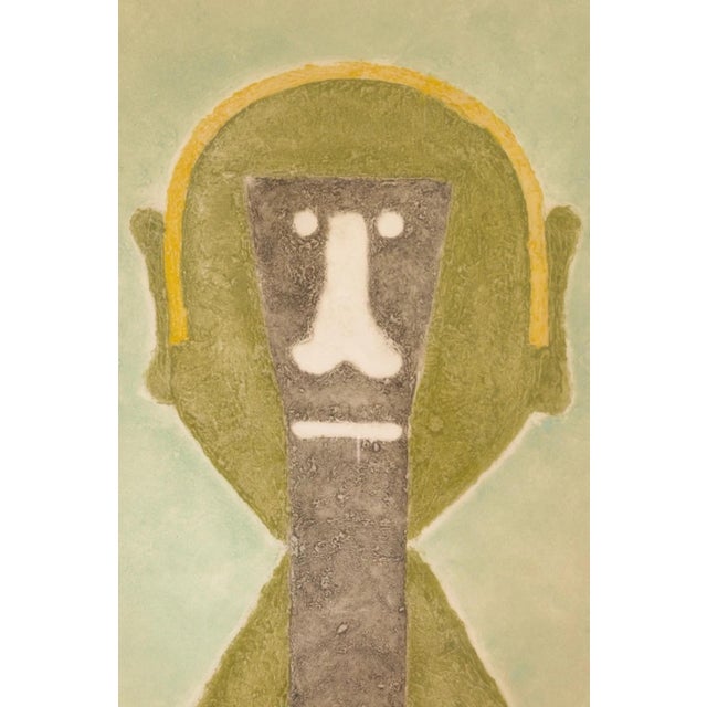 Abstract Rufino Tamayo - Cabeza en Amarillo, 1976 Signed Aquatint Etching 61/75- Abstract For Sale - Image 3 of 6