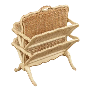 Early 20th Century Louis XV Style Cane Magazine Rack
